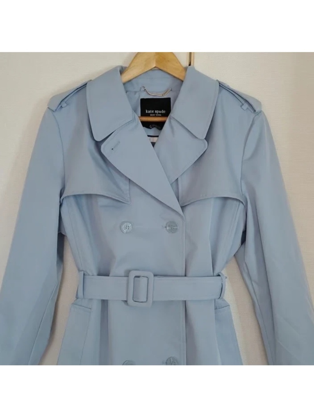 Kate Spade Pleat Back Trench Coat - Picture 10 of 11